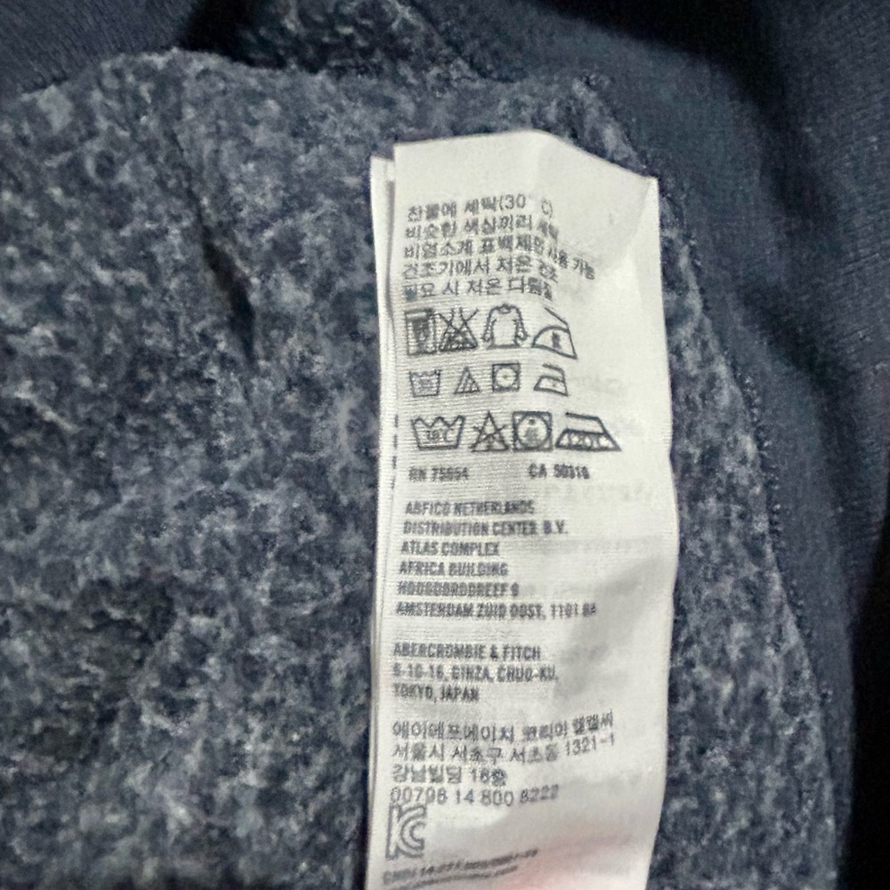 Abercrombie & Fitch Dark Blue/Grey Hoodie - Picture 6 of 6